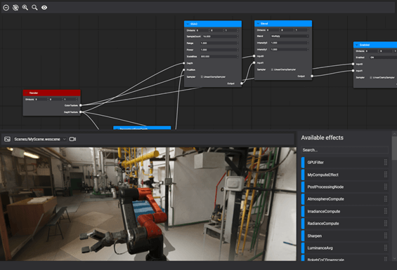 postprocessing graph editor